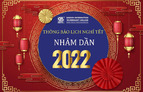 Lịch nghỉ tết Nhâm Dần năm 2022