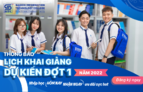 THÔNG BÁO KHAI GIẢNG ĐỢT 1 NĂM 2022