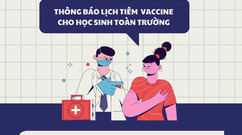 Thông báo lịch tiêm Vaccine cho học sinh toàn trường