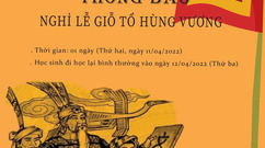 Thông báo nghỉ lễ Giổ tổ Hùng Vương