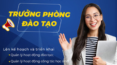 Thông báo tuyển dụng-Trưởng phòng Đào tạo & Công tác học sinh