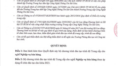 Kế hoạch đào tạo năm 2023-2025 - Ngành Nghiệp vụ bán hàng