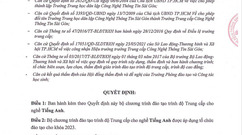 Kế hoạch đào tạo năm 2023-2025 - Ngành Tiếng Anh